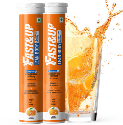 FAST&UP L-Carnitine Lean Body - 2000 mg Carnipure TM, Helps Convert Fat into Energy(2 x 20 Tablets)
