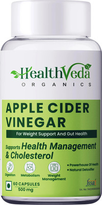 Health Veda Organics Apple Cider Vinegar for Weight Loss & Boost Energy Levels(60 Capsules)