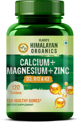 Vlado's Himalayan Organics Calcium+Magnesium+Zinc D3 & B12 120 Tablet(120 No)