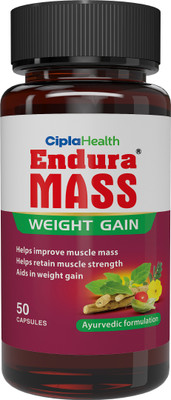 Endura Ayurvedic Weight Gain Capsules | Improves Muscle Mass & Strength(50 Capsules)