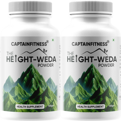 CaptainFitness Heightweda Height Boost Formula for Natural Growth powder|&24|(2 x 100 g)