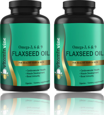 Vitaminvine Flaxseed extract Capsules Omega 369 (S244)(2 x 60 Capsules)