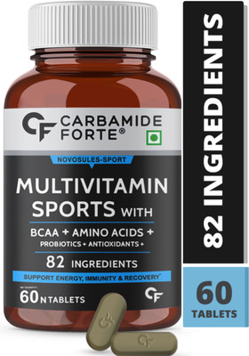 CARBAMIDE FORTE Multivitamin for Men - Sports Multivitamin Tablets with 81 Ingredients(60 Tablets)