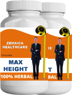 Zemaica Healthcare Max Height Natural & Ayurvedic Supplement Chocolate Flavor 200gm Pack of 2(2 x 100 g)