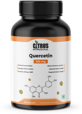 CITRUS NUTRACEUTICAL Quercetin 100 mg Natural Bioflavonoid Supports Heart and Respiratory Health(60 Capsules)