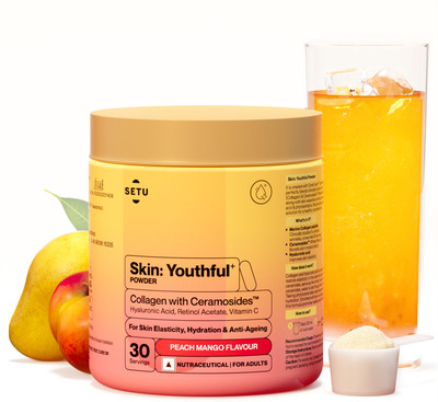 SETU Skin: Youthful Collagen Powder| Improves Skin Hydration, Elasticity & Texture(210 g)