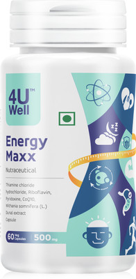4UWell Energy Maxx Supplement | Energy, Immunity & Metabolism Support | 60 Capsules(500 mg)
