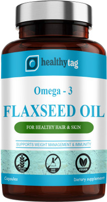 Healthy Tag Flaxseed extract Capsules Omega 3 (K55)(30 Capsules)