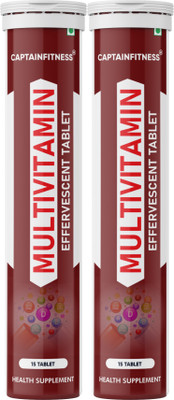 CaptainFitness Multivitamin with Minerals Effervescent Tablets|o40|(2 x 15 Tablets)