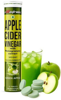 Existrong Effervescent Apple Cider Vinegar Tablets with Vitamin B6 B12 for Detox & Energy(15 Tablets)