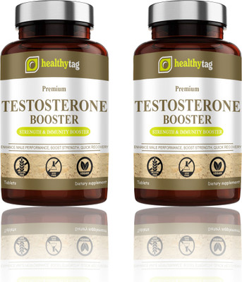Healthy Tag Testosterone Booster For Men, Testo Booster Power Support Tablets (S268)(2 x 60 Tablets)