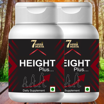 7Herbmaya Height Plus Capsule | Helps To Making You Appear Taller | Height Growth Capsule(2 x 60 Capsules)