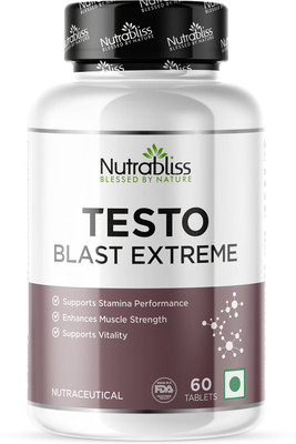 Nutrabliss Testo Blast Extreme for Men Testo Booster Supplement Supports Muscle Mass(60 Tablets)
