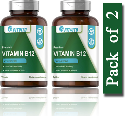 Fitvito Plant Based Vitamin B12 Tablets (S225)(2 x 60 Tablets)