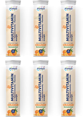 puriteo MULTIVITAMIN EFFERVESCENT ORANGE 06(6 x 15 Tablets)