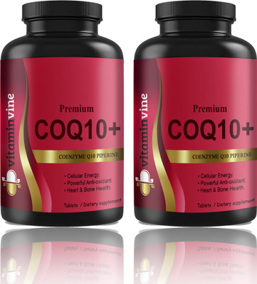Vitaminvine 120mg Coenzyme Q10 Tablets with Piperine (H239)(2 x 60 Tablets)