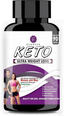 G GLOWSIK Keto Ultra weight loss Fat Burner (Green Tea + Coffee + Garcinia Cambogia)(90 No)