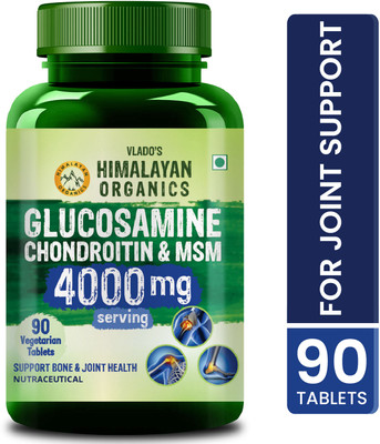 Vlado's Himalayan Organics Glucosamine HCL Chondroitin MSM Boswellia ( Pack of 1 )(90 Tablets)