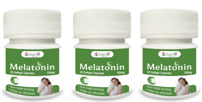 Vringra Melatonin 10mg Sleeping Pills-Fast Sleeping Tablet-Deep Sleep Tablets-Sleep Aid(3 x 30 Capsules)