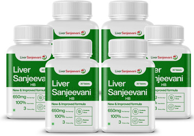 Liver Sanjeevani HB Natural herb extracts remedy for Hepatitis B cure liver health 180 Tablets(6 x 30 Tablets)