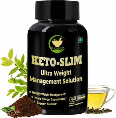 FIJ AYURVEDA Keto Slim Capsules for Fat Cutter & Weight Loss Supplement – 500mg 60 Capsules(500 mg)