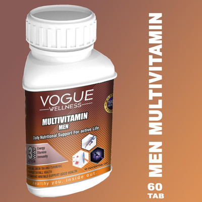 Vogue Wellness Advance Daily Men Multivitamin Tablets for Boost Energy and Immunity(60 Tablets)