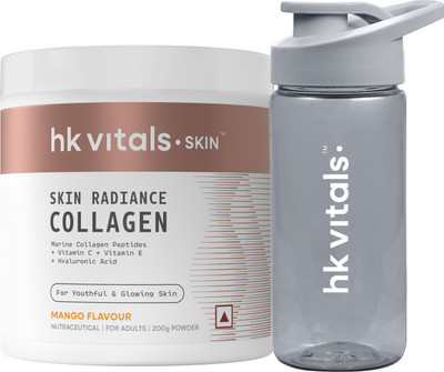HEALTHKART Skin Radiance Collagen Supplement, Mango with Sipper(2 x 100 g)