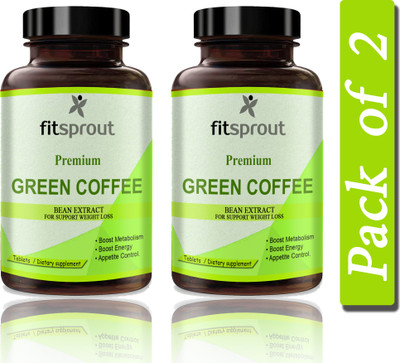 Fitsprout Green Coffee Bean Extract Weight Loss Tablets (K203)(2 x 60 Tablets)