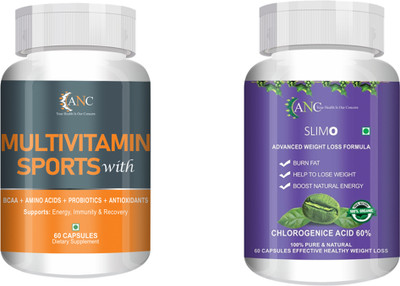 ANC Slimo Advanced Weight Loss & Multivitamin for Sports(2 x 60 Capsules)