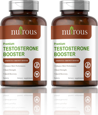 Nutrous Testosterone Booster For Men, Testo Booster Power Support Tablets (G268)(120 Tablets)