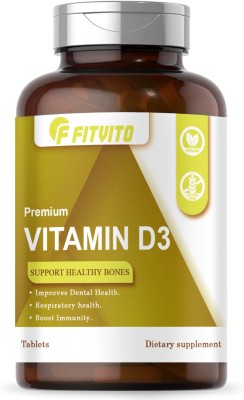 Fitvito Plant Based Vitamin D3 K2 MK7 Supplement Veg (D86)(30 Tablets)