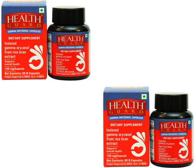 health guard Gamma Oryzanol Natural Antioxidant Isolated Pack 2(2 x 60 Capsules)