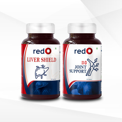 redo Combo Pack Of D-3 Joint Support Tablets & Liver Shield Capsules(2 x 30 Capsules)