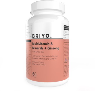 BRIYOSIS Briyo. Multivitamin & Multimineral with ginseng(1000 mg)