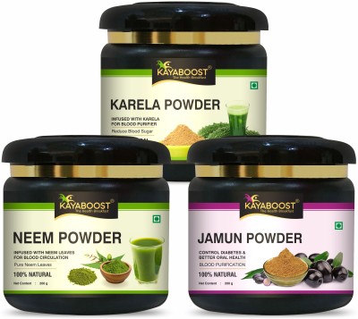 KAYABOOST Neem, Jamun, Karela Powder - For Maintaining Blood Sugar Levels(3 x 200 g)