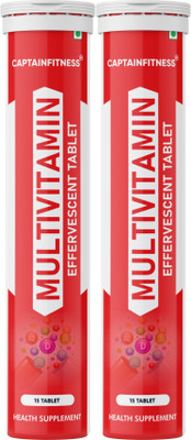 CaptainFitness Multivitamin with Minerals Effervescent Tablets|o21|(2 x 15 Tablets)