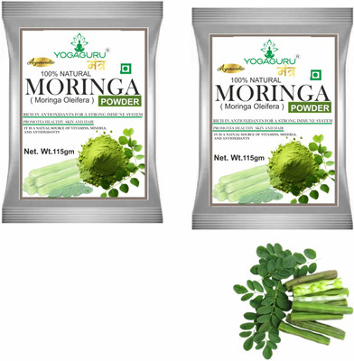 YOGAGURU MANTR Moringa Leaf Powder For Weight Loss, Powerful Vitamins 115g_pack2(2 x 115 g)