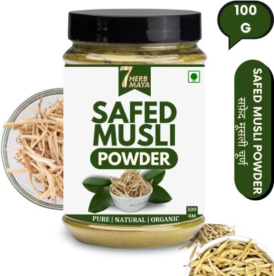 7Herbmaya Safed Musli Powder | Natural Ayurvedic Supports for Vitality & Stamina(100 g)