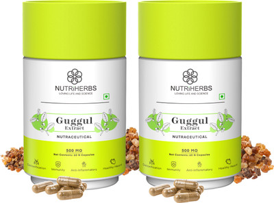 Nutriherbs Guggul Extract Support Joint health, Immunity Helps Weight Management(2 x 60 Capsules)