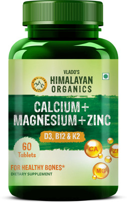 Vlado's Himalayan Organics Calcium Magnesium Zinc Vitamin D3 & B12(60 Tablets)