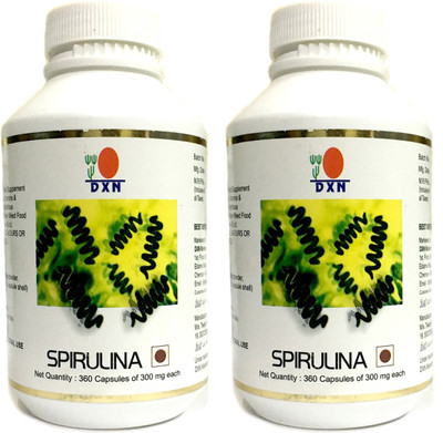DXN Spirulina Pack of 2*360 Capsules (2 bottles of 360 Cap. each)(2 x 108 g)