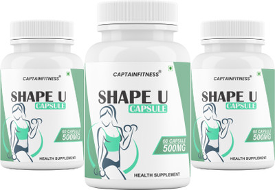 CaptainFitness Shape u Capsule For Fat Loss Supplement (157)(3 x 60 Capsules)