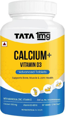 TATA 1mg Calcium + D3 Tablet for better absorption Of Calcium, Joint Health & Immunity(60 Tablets)