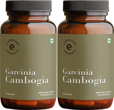 Elementary Organics Garcinia Cambogia Weight Management 800mg , Improves Metabolism(2 x 30 Capsules)
