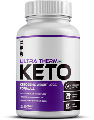 grinbizz Keto Capsules: Powerful Burner with BHB Salts for Fast Ketosis & Weight Loss(30 Capsules)