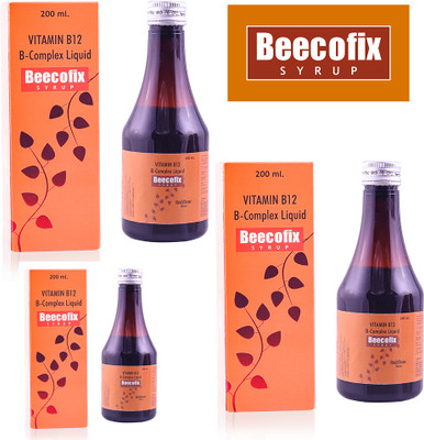 BEECOFIX Vitamin B12 B-Complex Syrup for Women and Men (3 x 200 ml) 600 ML(3 x 200 ml)