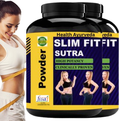 Health Ayurveda Slim Fit Sutra, Body Weight Control, Body Fat, Flavor Vanilla, Pack of 2(2 x 100 g)