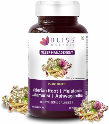 Bliss Welness Sleep Management Valerian Root Melatonin 5 mg Jatamansi, Ashwagandha, Tablets(60 Tablets)