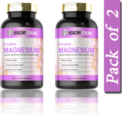 Healthy Streak Chelated Magnesium Glycinate Citrate Tablets (G210)(2 x 60 Tablets)
