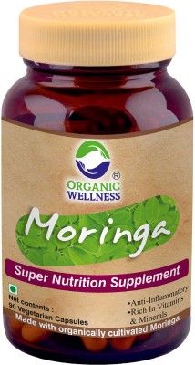 ORGANIC WELLNESS Moringa Supplement Rich in Vitamins & Minerals Immunity & Metabolism Booster(90 Capsules)